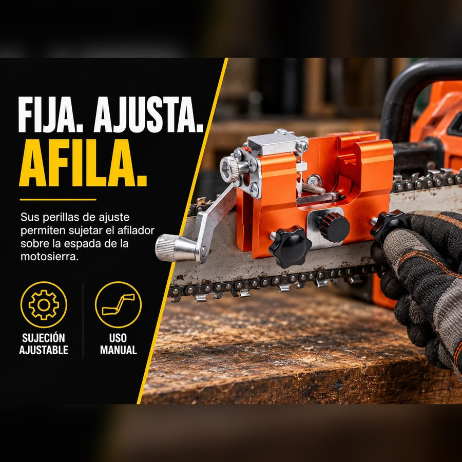 Afilamax se fija a la espada con sus perillas