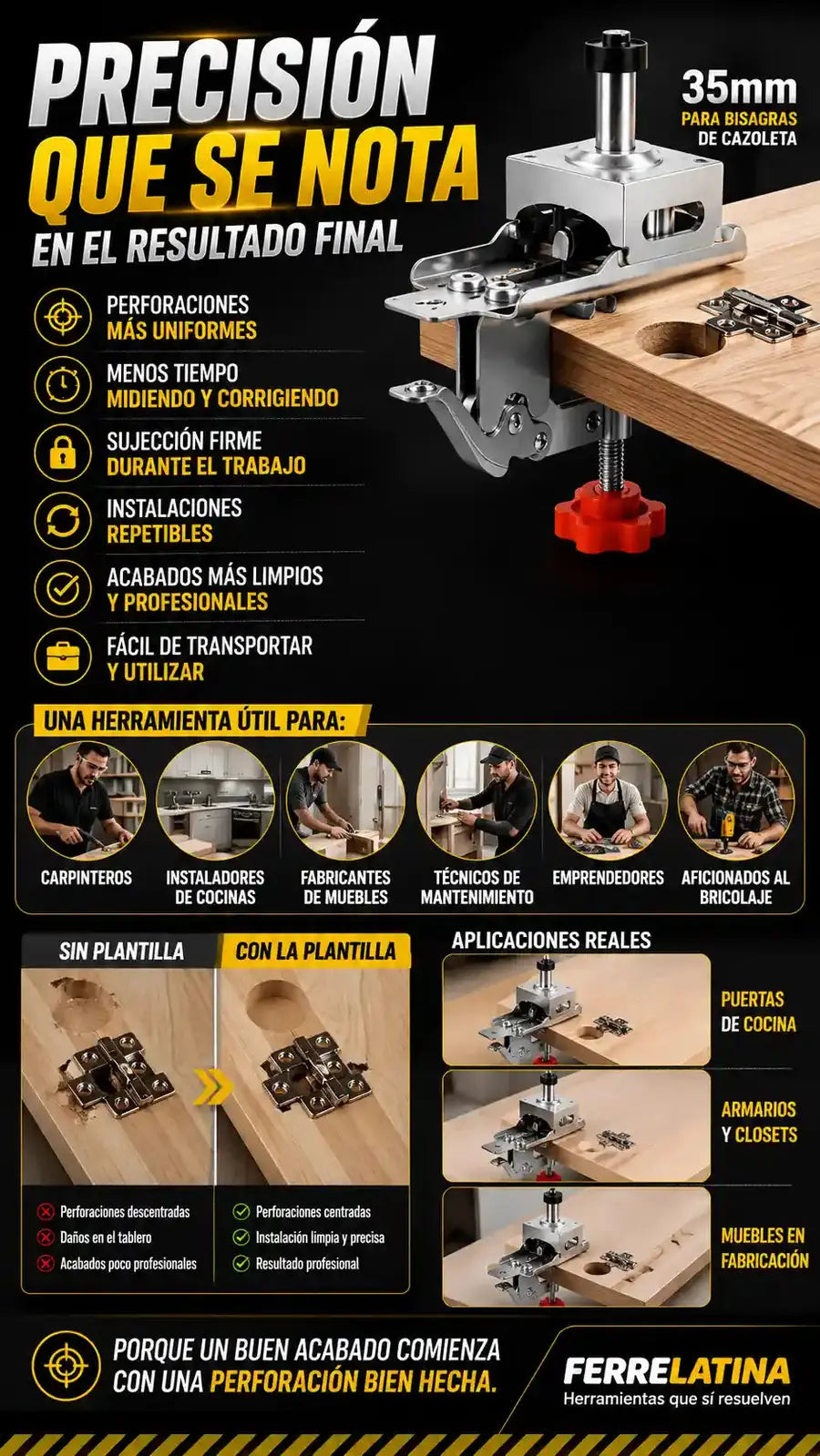 Precisión que se nota en el resultado final