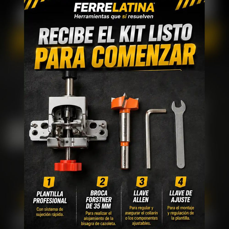 Kit plantilla para bisagras de 35 mm