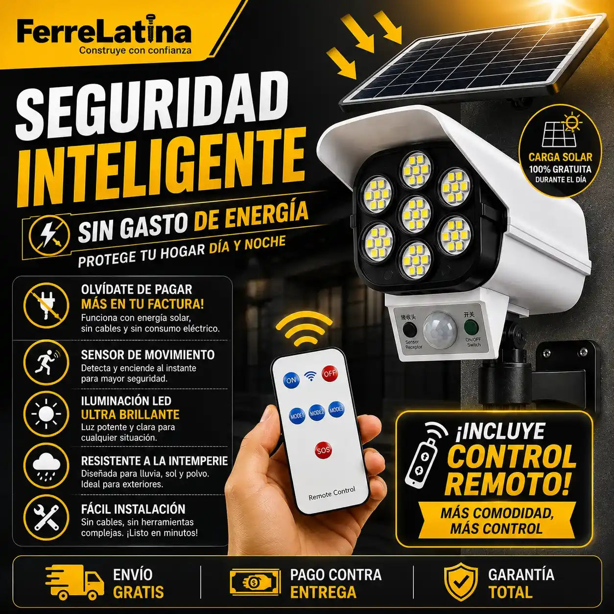 Lampara solar tipo camara en oferta especial