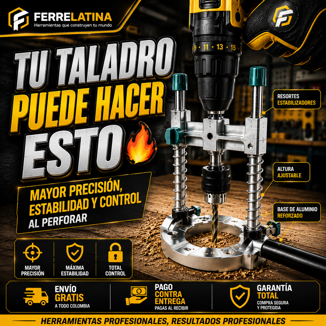 Guía de Perforación Ajustable 45°