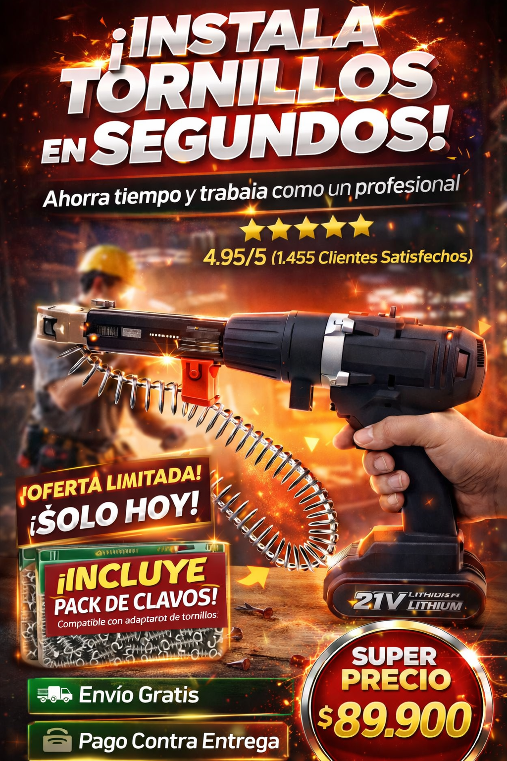 ADAPTADOR TALADRO A PISTOLA DE CLAVOS