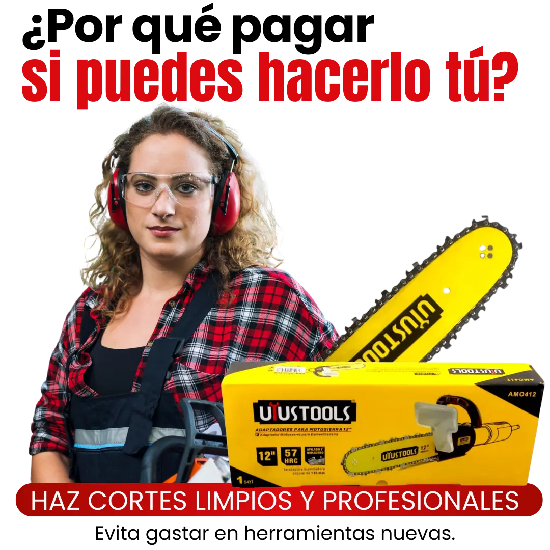 POTENTE ADAPTADOR DE PULIDORA A MOTOSIERRA