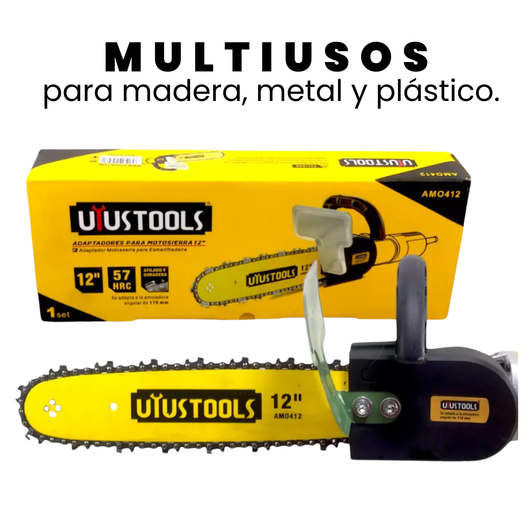 POTENTE ADAPTADOR DE PULIDORA A MOTOSIERRA