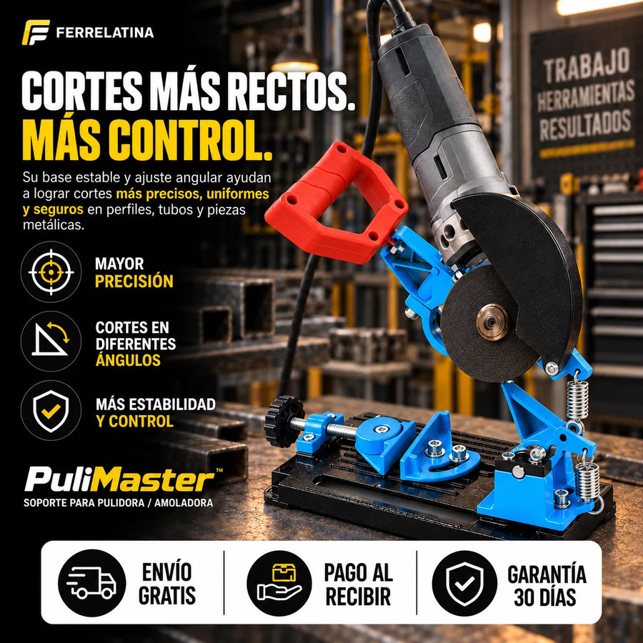 Pulimaster Pro — Estación de Precisión para Amoladora Angular